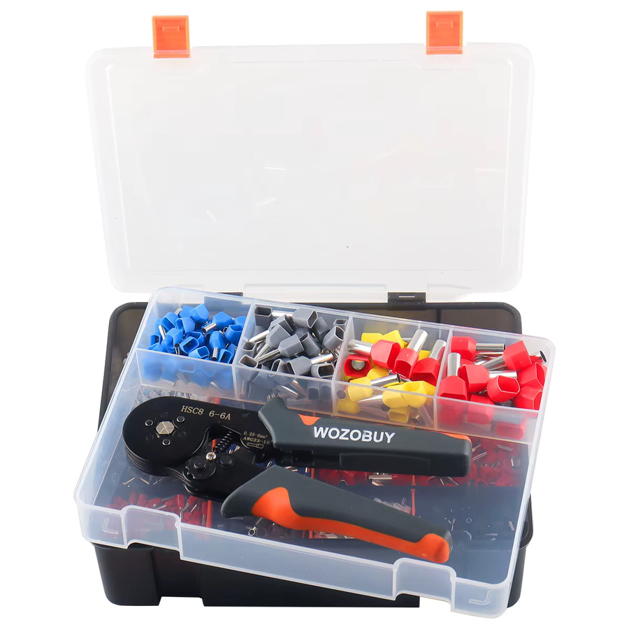 WOZOBUY Elektrisches Aderendhülsenpresswerkzeug Set mit Aufbewahrungsbox und Ferrule-Crimping-Zange HSC8 6-4A/6-6 - Bild 2