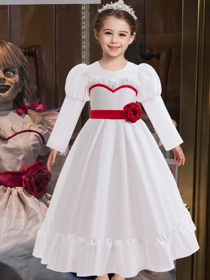ZOBOTT Prinzessin Kleid, Cosplay Kostüm, Weiß, Textil - Bild 4