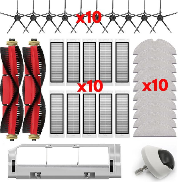 Roborock Zubehör Set mit Seitenbürsten, Filtern und Mopps für S5, S5 Max, S6, S6 MaxV, S6 Pure, E4, E5, S51, S52 und S55 - Bild 1
