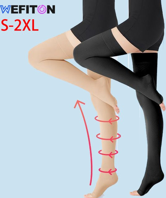 WEFITON Kompressionsstrümpfe, oberschenkelhoch, 20-30 mmHg, Unisex - Bild 1