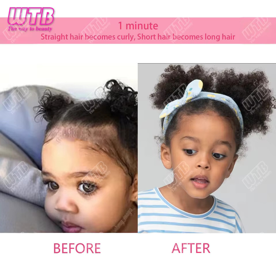 WTB Afro Puff Pferdeschwanz, Synthetisches Haar-Zubehör, Lockig, Kinder & Frauen - Bild 5