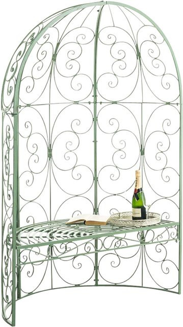 TPFGarden Halbpavillon Rosalia mit Sitzbank aus Metall in Antik-Grün, B/T/H: 178 x 120 x 58 cm - Bild 1