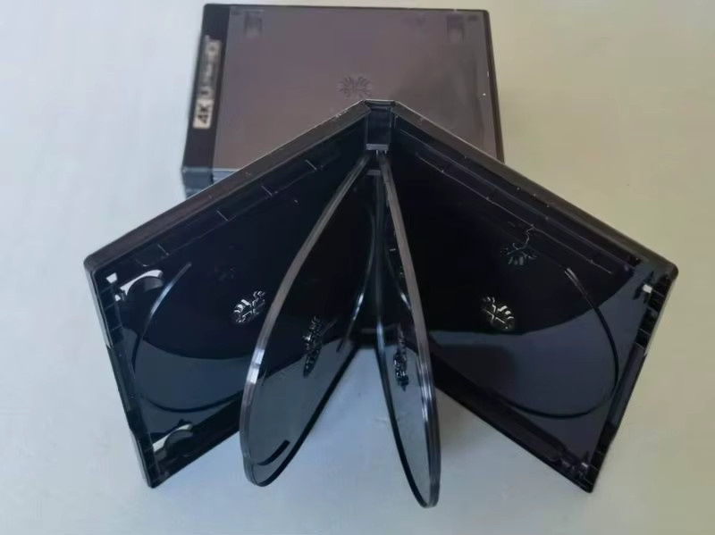 5er Pack Kunststoff-Disc-Box für 4K Ultra HD Blu-ray, DVD und CD, klappbar, Farbe: Schwarz - Bild 2