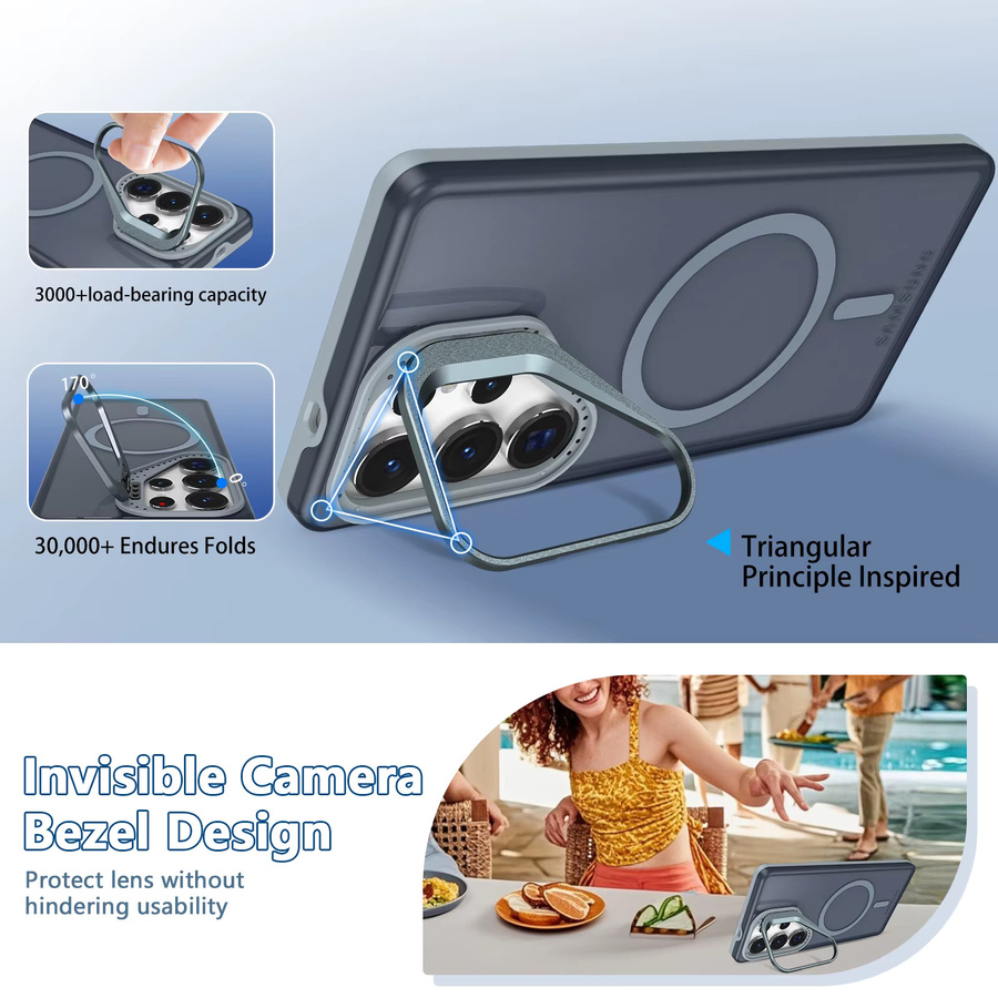 MagSafe Magnetische Handyhülle für Samsung Galaxy S26 Ultra S25 Edge S24 FE S23 S22 Plus A07 A17 A26 A06 A16 A55 A36 A56 Cover in Blau - Bild 2