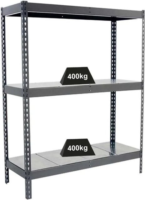 PROREGAL Schwerlastregal Metal Yeti Three aus Stahl in Grau, H x B x T: 200 x 150 x 75 cm - Bild 1