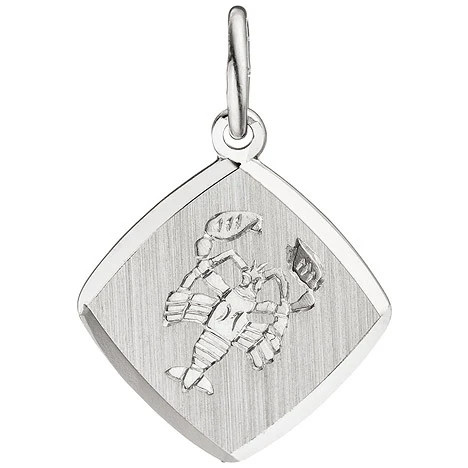 Colfem Anhänger Sternzeichen Krebs, 925 Sterling Silber, matt, Unisex - Bild 1