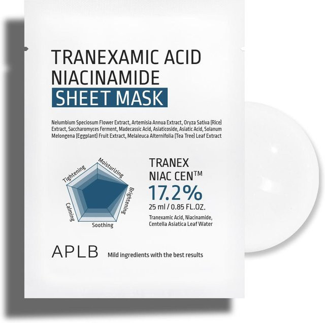APLB Tuchmasken-Set Tranexamsäure Niacinamid, 10 x 25 ml, Unisex - Bild 1