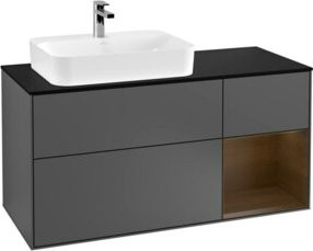 V&B Waschtischunterschrank Finion in Anthrazit Matt, Breite: 120 cm, Tiefe: 50,1 cm, Höhe: 50,1 cm - Bild 1