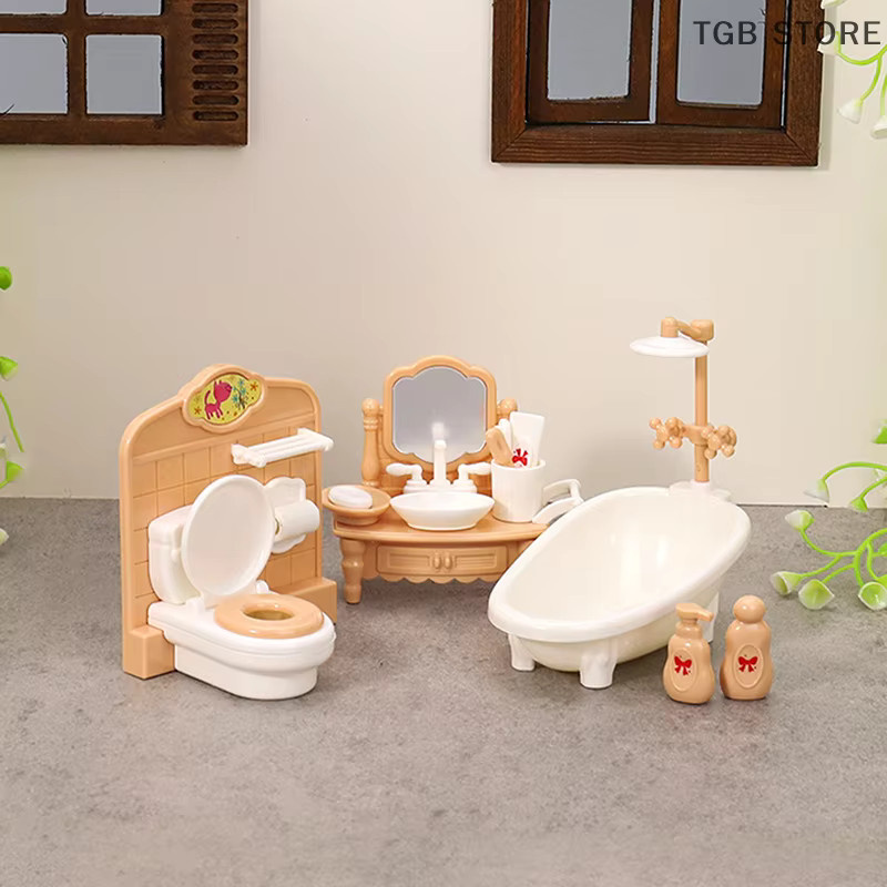 DIAPER&CORED Miniatur-Puppenhaus-Badezimmer-Set, Zubehör, Maßstab 12 - Bild 1