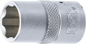 BGS Super Lock Steckschlüssel-Einsatz aus Edelstahl in Silber mit 12,5 mm 1/2 Zoll Antrieb und 15 mm Schlüsselweite - Bild 1