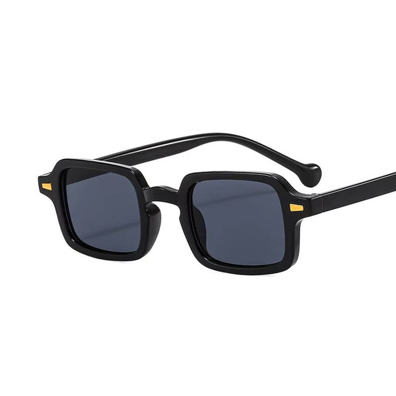Sonnenbrille Rechteck, Vollrand, Kunststoff, Unisex, Schwarz - Bild 3