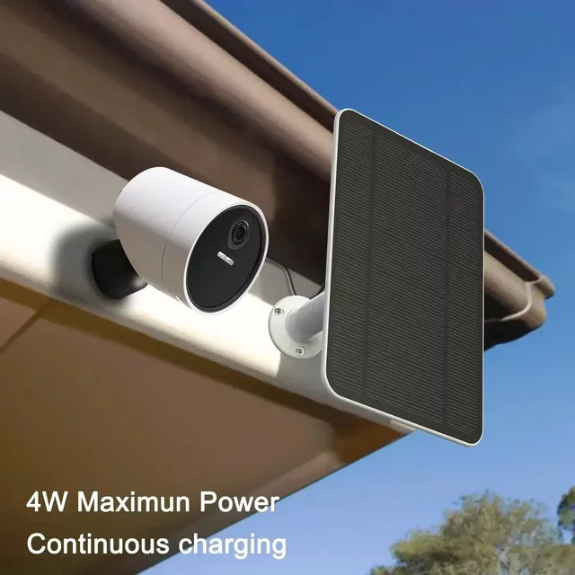 SimpliSafe Solarpanel-Ladekabel für die kabellose Outdoor-Überwachungskamera in Weiß - Bild 1