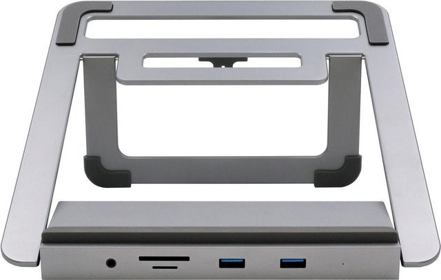 EXSYS EX-1223HM Notebook-Dockingstation und Portreplikator mit USB 3.2 Gen 1 Type-A und USB-C in Silber - Bild 1