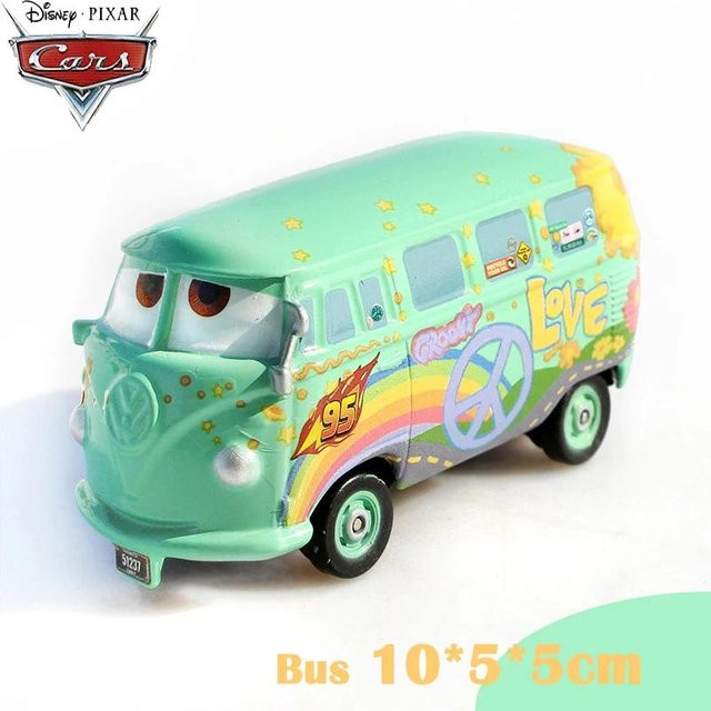 Pixar Disney Cars 2 Lightning McQueen Finn Mcmissile Luigi Guido Sheriff Hook, Spielzeugauto, 1:55, ab 4 Jahren - Bild 1