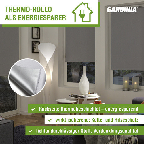 Gardinia Verdunkelungsrollo Easyfix Thermo in Beige aus Polyester, Breite: 150 cm, Höhe: 75 cm, Tiefe: 75 cm - Bild 2