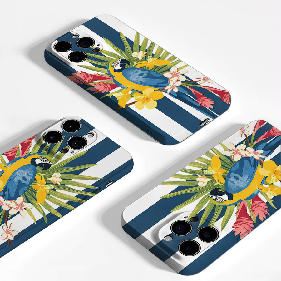 Potdemiel Aurea Case Matte Bumper MagSafe Schutzhülle für iPhone 13 bis 17 Pro Max in Macaw Stripe Multicolor - Bild 3