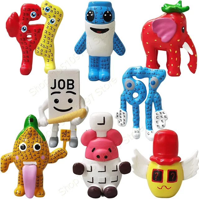 Bandai Anime Actionfiguren Ornamente, 8-teiliges Set, Erdbeer-Elefant, Kawaii Modellpuppe - Bild 1
