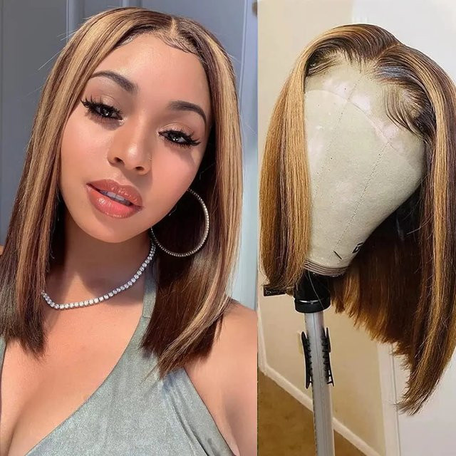 Dula A Hair Bob Perücke Ombre 4/27, Echthaar, Damen - Bild 1