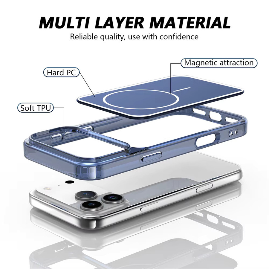 Xeber MagSafe Magnetische Schutzhülle für iPhone 17 Air 16 Pro Max 15 14 13 12 Stoßfeste Hartschale Transparent - Bild 5