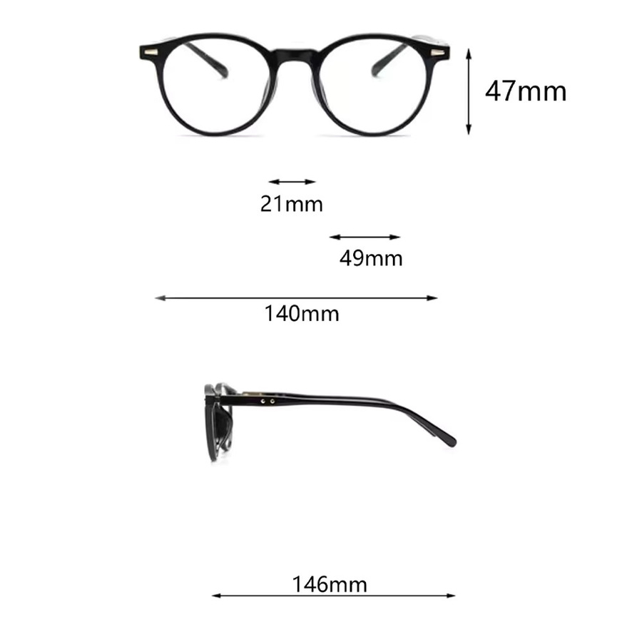 Cs Cojos Korrektionsbrille Panto, Vollrand, Kunststoff, Unisex, black - Bild 2