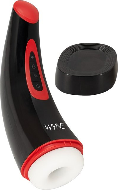 WYNE Masturbator 03 in Schwarz mit Vibrations-, Saug- und Wärmefunktion - Bild 1