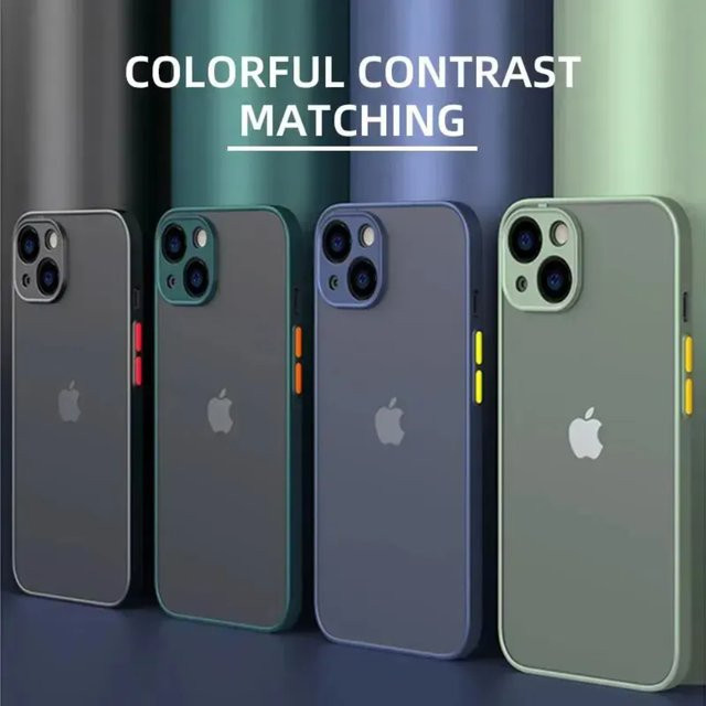 XNRAPID Stoßfeste Rüstung Matte Hülle für iPhone 17 Air 16 15 14 Plus 13 12 11 Pro Max Silikon Bumper Transparent und Rot - Bild 1