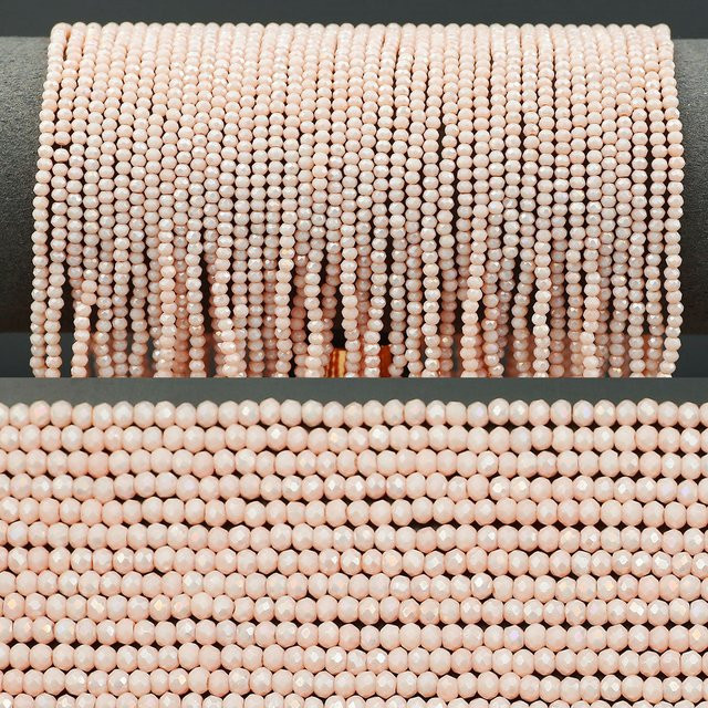 WLYeeS Glas Perlen, Champagner, Flach, Rund, Damen - Bild 1