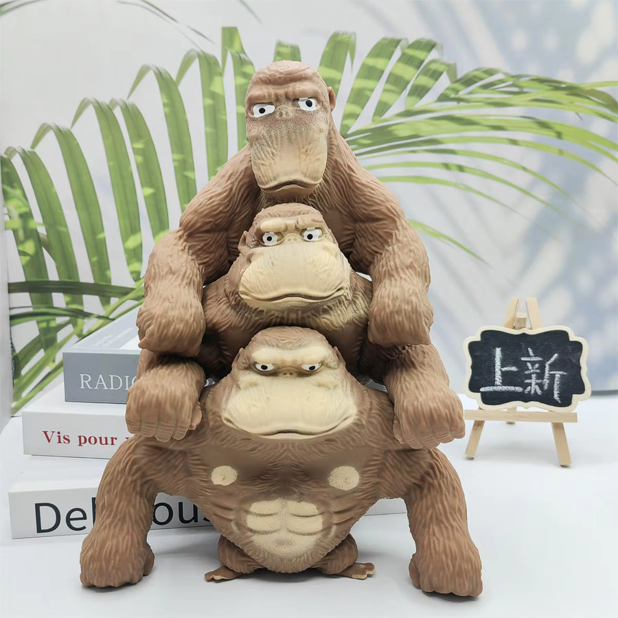 Sega Gorilla-Figuren als humorvolle Affenstatuen und dehnbares Stress-Spielzeug für dein Büro oder deine Heimdekoration - Bild 2