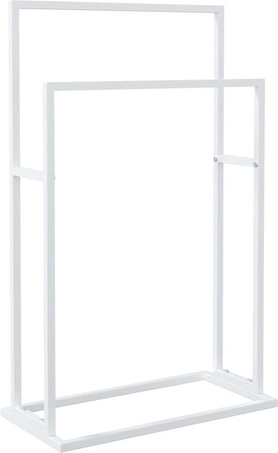 Handtuchständer aus Eisen von Yiwydaa in Weiß, B/T/H: 48 x 24 x 78,5 cm - Bild 1