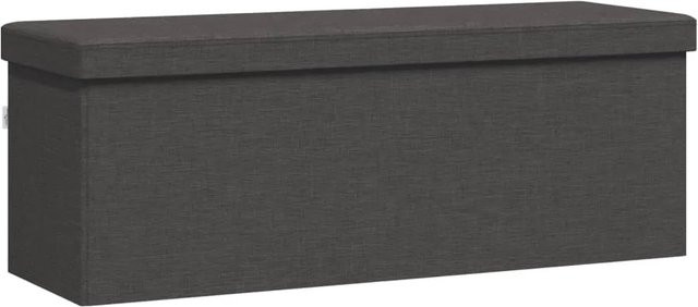 vidaXL Sitzbank mit Stauraum in Dunkelgrau Leinenoptik B/T/H: 110 x 38 x 38 cm - Bild 1