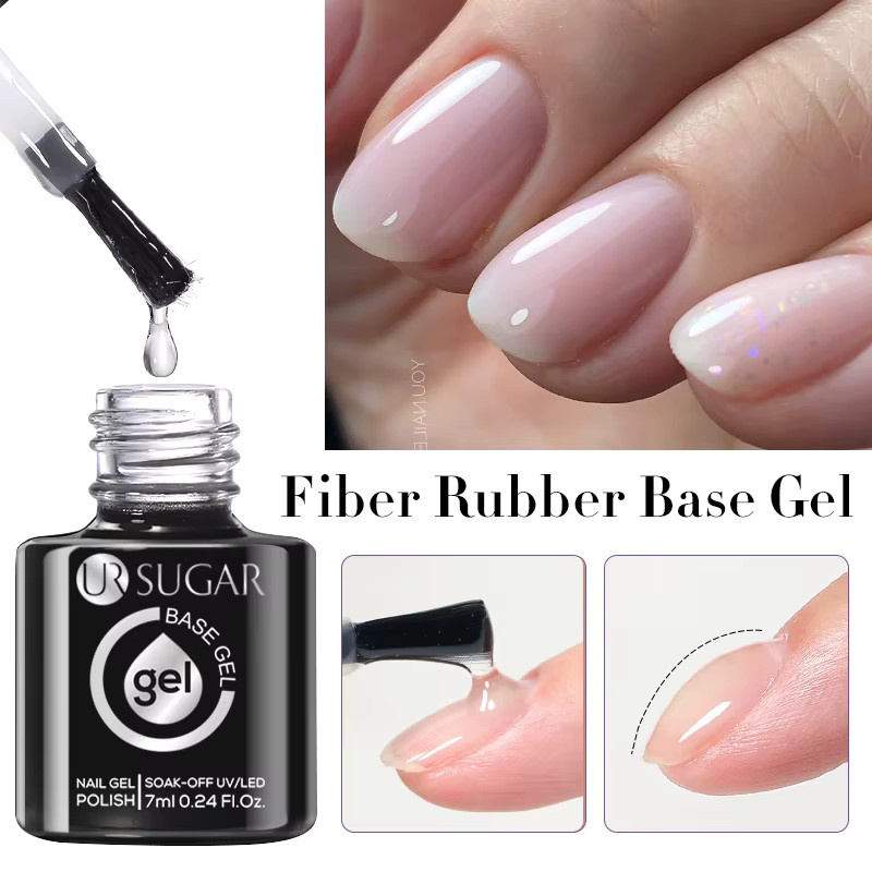 UR SUGAR Faser-Gummi-Basisgel, klar, 7 ml - Bild 3