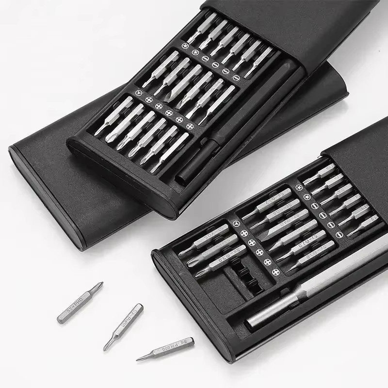 25-in-1 Magnetisches Präzisions-Schraubendreher-Set in Schwarz für die professionelle Reparatur von Telefon, PC und Elektronik mit Torx- und Sechskant-Bits - Bild 1