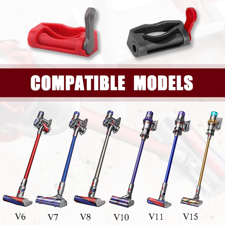 Trigger Lock Power Button Control Clamp in Rot kompatibel mit Dyson V6 V7 V8 V10 V11 V15 Staubsaugern - Bild 5