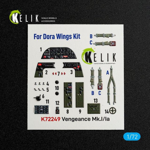 Dora Wings Vengeance Mk.I/Ia - Interior 3D-Decals - Bild 1