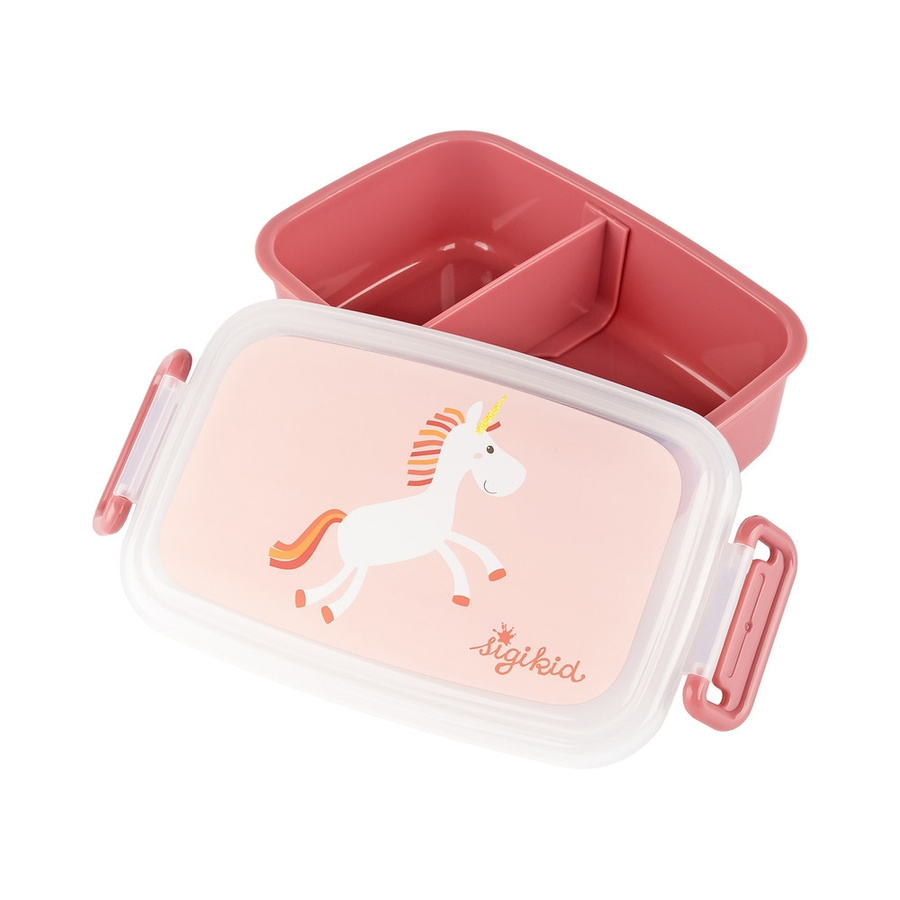 Sigikid Brotdose Einhorn in Pink mit Trennfächern und Silikon-Dichtung, auslaufsicher und BPA-frei - Bild 1