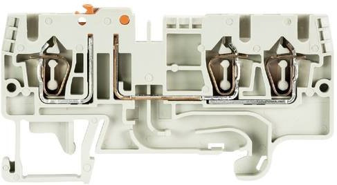 Wieland Electric 56.703.5455.0 Messertrennklemme mit Federzuganschluss in Grau, 100 Stück - Bild 1