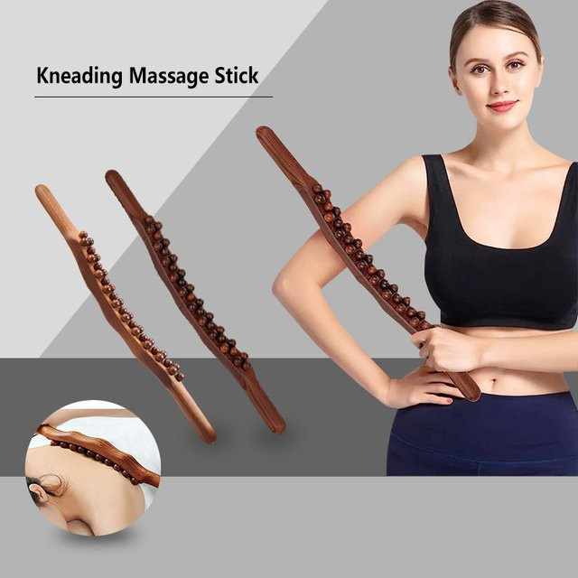 JWWMMJ Gua Sha Holz Stick Massagegerät, Unisex - Bild 1