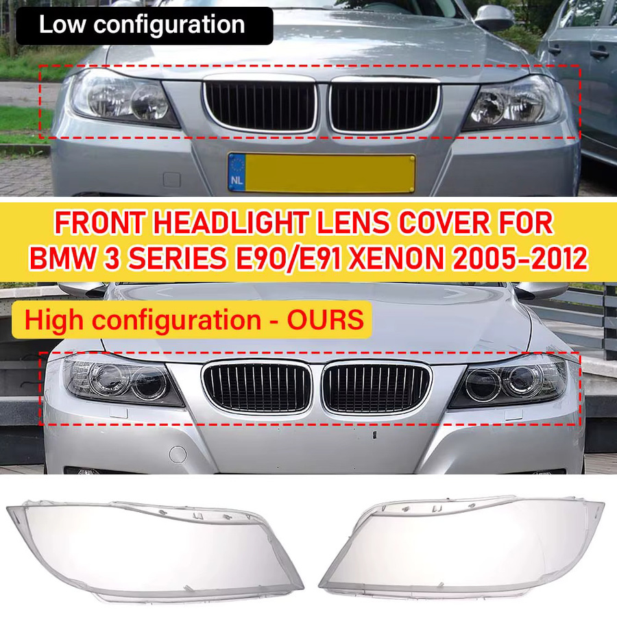 XIONGXIONG Auto-Scheinwerferabdeckung für BMW 3er E90/E91 2005–2012 Xenon-Lampe, transparent, 1/2 Stück - Bild 4