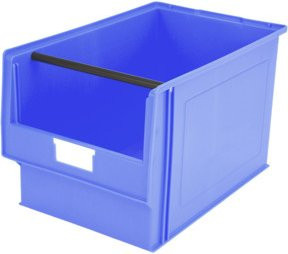 Bito Sichtlagerkasten PK Set mit Etikett und Tragestange, Blau, B/T/H: 50,0 x 31,5 x 30,0 cm - Bild 1