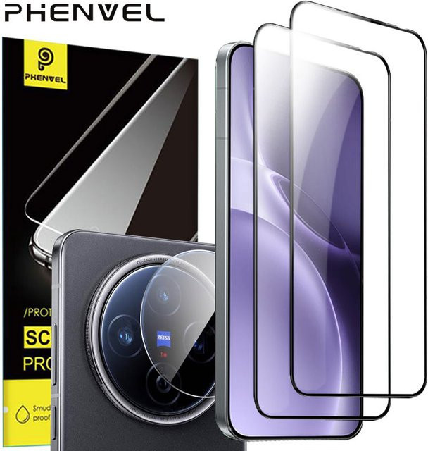 PHENVEL Oleophobes Schutzglas für VIVO X300 Pro und X300, transparentes Anti-Explosion-Displayschutzglas aus gehärtetem Glas - Bild 1