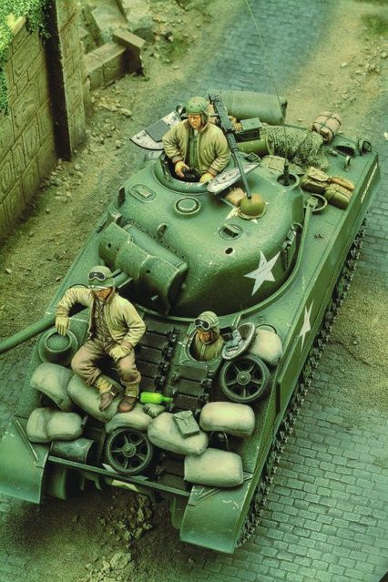 Royal Model U.S. Sherman crew - WWII, Fahrzeuge, 1:35, Grün - Bild 1
