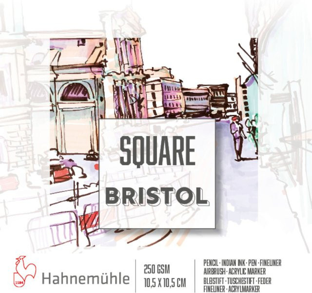 Hahnemühle Square Bristol Papier weiß B/B: 10,5 x 10,5 cm - Bild 1
