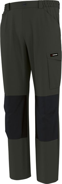 Parkside Herren Arbeitsbundhose Cargo aus Baumwolle in Dunkelgrün und Schwarz mit Kniepolstertaschen - Bild 1