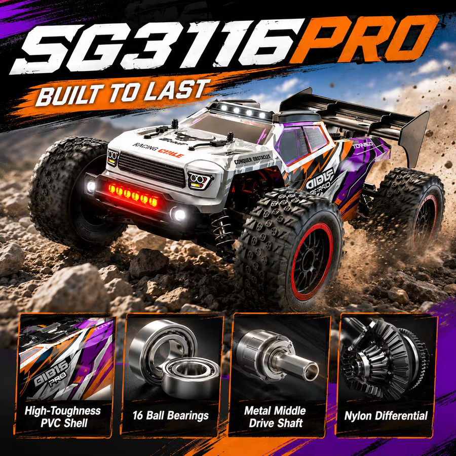 ZNLYRION RC Drift Auto, 1/16, 4WD Offroad, mit LED-Scheinwerfer, Spielzeugauto - Bild 4