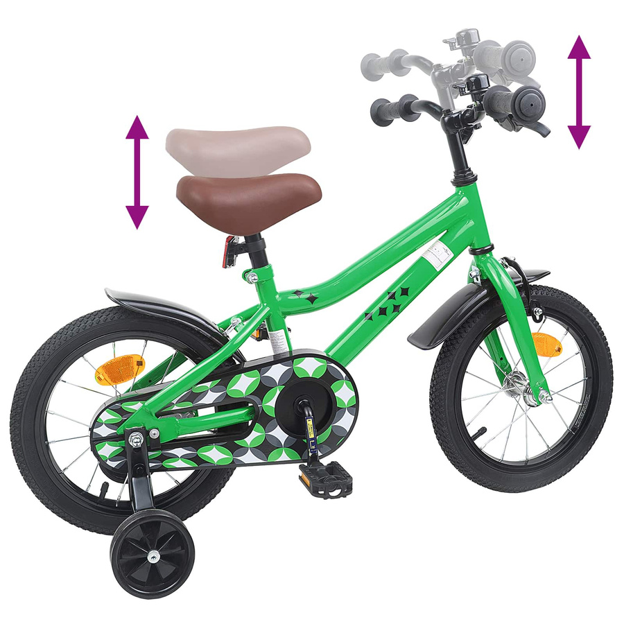 VD Home Furnishing Kinderfahrrad 16 Zoll Grün für Alter 4-6 - Bild 3