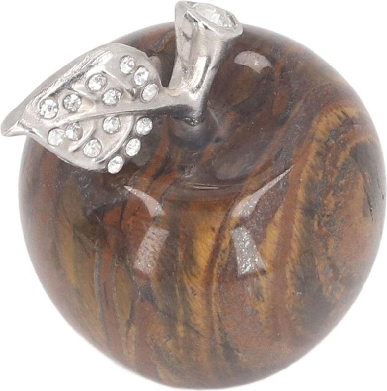 GoolRC Dekorative Apfelfigur aus Stein in Braun als abstraktes Ornament und Briefbeschwerer - Bild 1