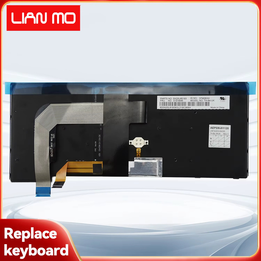 Beleuchtete Tastatur für Lenovo ThinkPad T460S T460P T470S T470P in Schwarz mit nordischem Layout - Bild 3