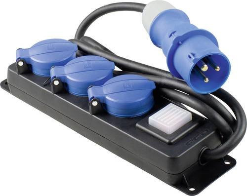 AS Schwabe CEE Stromverteiler 38618 230V 16A blau, wandmontierbar, IP44 - Bild 1