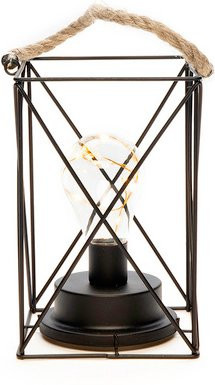 Konstsmide LED Metalllaterne aus Stahl in Schwarz, B/T/H: 12 x 12 x 19 cm, inklusive Leuchtmittel - Bild 1
