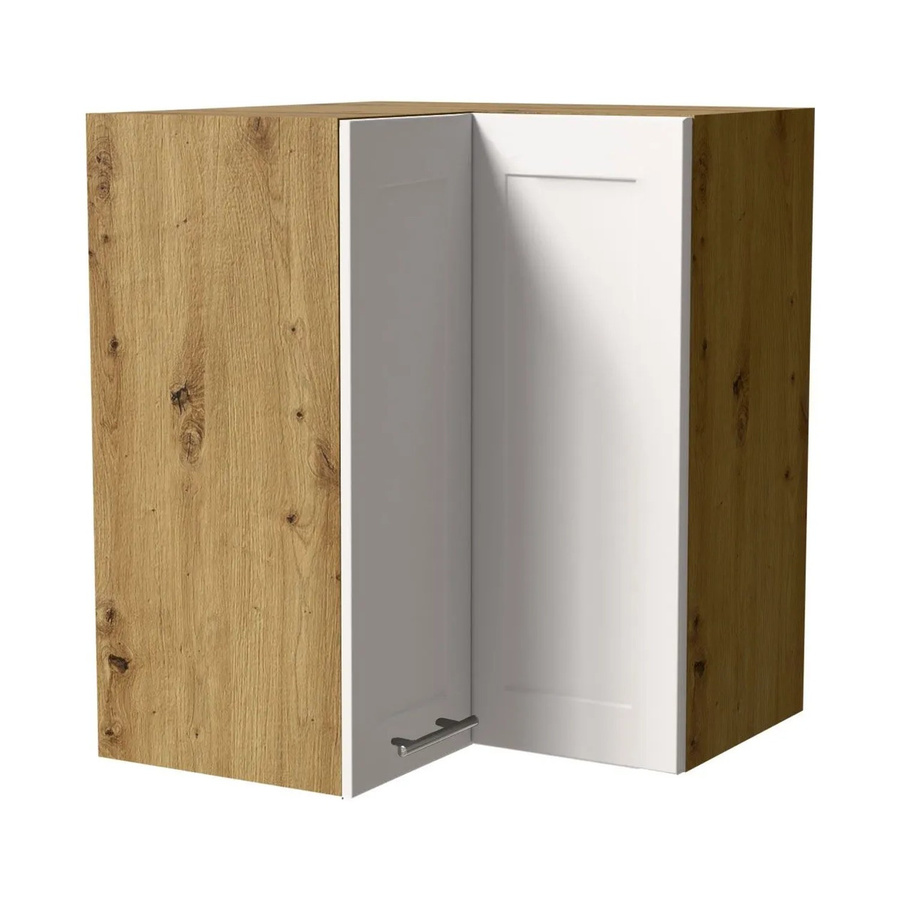 Feldmann-Wohnen Eckhängeschrank Oslo W12/60 Küchenschrank in Eiche Artisan und Weiß Matt, B/T/H: 60 x 60 x 72 cm - Bild 2